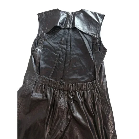 chinese dress ladies Helmut Lang Spring 2001 perforated leather dress